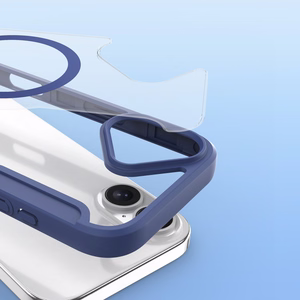 Dux Ducis Skin X Pro iPhone 17 Air Suojakuori MagSafe-tuella ja Lompakolla - Sininen