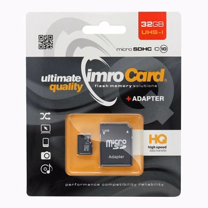 Imro muistikortti 32GB microSDHC cl. 10 UHS-I + sovitin