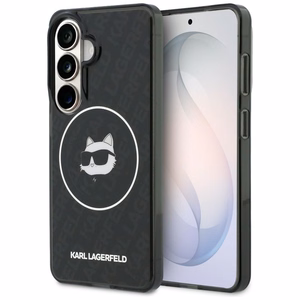 Karl Lagerfeld suojakuori IML Repeated Choupette MagSafe Samsung Galaxy S26:lle musta