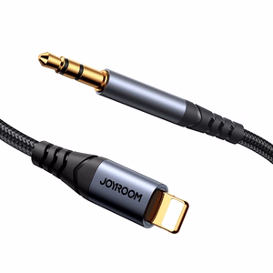Joyroom Audio Transfer Series SY-A06 mini jack 3.5 mm / Lightning kaapeli 1.2m - musta