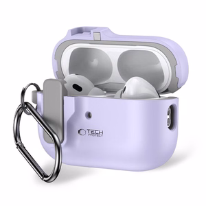 Tech-Protect Slim Hook Suojakuori karabiinilla Apple AirPods Pro 1 / 2:lle - violetti