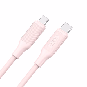 XO kaapeli NB-Q265B PD USB-C - USB-C 1,0m 60W, vaaleanpunainen