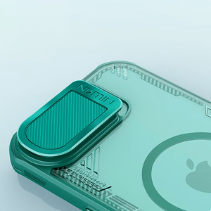 Nillkin Iceblade Prop Magnetic Case with Camera Cover and Stand for iPhone 16e / 17e - Green