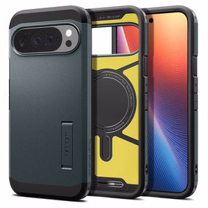 Spigen Tough Armor Mag MagSafe Suojakuori Google Pixel 10 Pro XL:lle - Vihreä