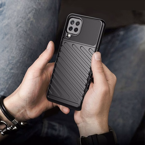 Thunder Case Joustava Kova Rugged Cover TPU Case Samsung Galaxy A22 4G sininen