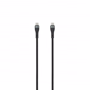 SEEK TOTI Type-C – Type-C, 2 m punottu kaapeli 3A, musta