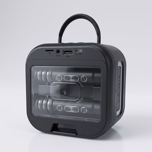 Blavec kannettava Bluetooth-kaiutin WS-09 Karaoke Fun - 10W 2 mikrofonilla ja näytöllä (WS09-2MB) musta
