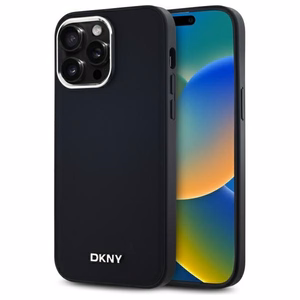 DKNY Plain Logo MagSafe iPhone 14 Pro Max:lle Suojakuori - Musta