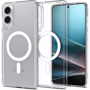 Spigen Ultra Hybrid Mag Suojakuori MagSafella Samsung Galaxy S25 Edge:lle - läpinäkyvä