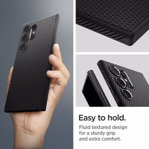 Spigen Liquid Air suojakuori Samsung Galaxy S24 Ultra:lle - matta musta