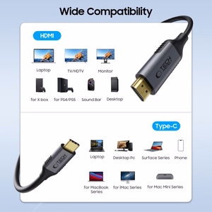 Tech-Protect UltraBoost USB-C / HDMI kaapeli 60Hz 180 cm - musta