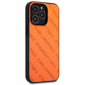 Karl Lagerfeld Perforated Allover Suojakuori iPhone 13 Pro Max 6.7" - Oranssi