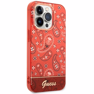 Guess GUHCP14XHGBNHR iPhone 14 Pro Max 6.7" punainen/punainen kovakotelo Bandana Paisley (Paisley)