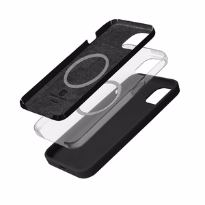 Crong Color Cover Magnetic MagSafe suojakuori iPhone 15 -laitteelle, musta