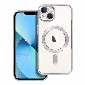 Suojakuori iPhone 13:lle Electro Mag Cover yhteensopiva MagSafe-version kanssa hopeinen