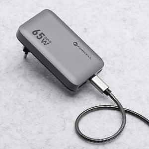 Puhelinlaturi Forcell F-Energy Ultra Slim GaN III 2 x USB C + USB A QC4.0 PD 4A 65W VT-47 harmaa 0INT