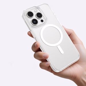 AmazingThing Minimal Mag Suojakuori Magneettisella Renkaalla iPhone 16 Pro:lle - läpinäkyvä