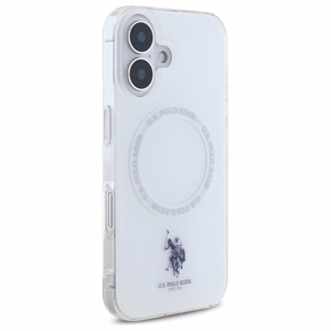 US Polo IML Ring MagSafe kotelo iPhone 16 - valkoinen