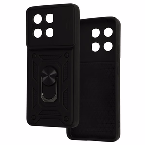Slide Camera Armor Suojakuori Xiaomi Poco X6 Pro 5G:lle musta
