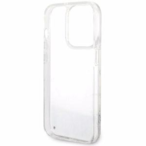 Guess GUHCP14LLCSGSGH iPhone 14 Pro 6.1" valkoinen/valkoinen hardcase Liquid Glitter Marble