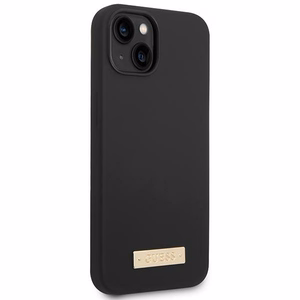 Guess GUHMP14MSBPLK iPhone 14 Plus 6.7" musta/musta kova kotelo Silikoni logo levy MagSafe