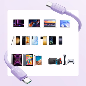 Joyroom Multi-Color Series A14 USB-C / USB-C 100W Kaapeli 1.2m - violetti