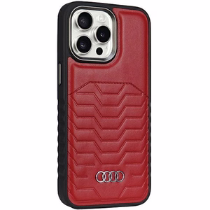 Audi Tekonahkainen Suojakuori MagSafella iPhone 14 Pro:lle - punainen