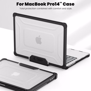 Tech-Protect SmartShell Pro Suojakuori Macbook Pro 14 M1 / M2 / M3 / M4 / M5 2021-2025:lle - Musta ja Läpinäkyvä