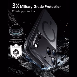 ESR Classic Hybrid MagSafe -suojakuori iPhone 18 Pro Max / 17 Pro Max -malleille, musta