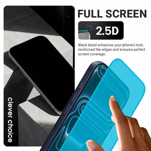 Crong OptiRed Glass tempered-glass screen protector with blue-light filter for iPhone 17 Pro Max