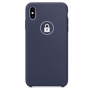 Puhelimen suojakuori Silicone Case Apple iPhone Xs Max / Midnight Blue / pakkauksessa