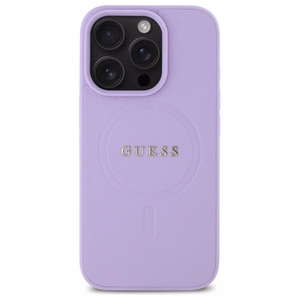 Guess Saffiano MagSafe Suojakuori iPhone 16 Pro:lle - violetti