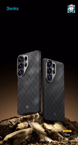 Benks Magnetic Armor Air Armor Grid Kevlar Case Metal Frame 600D (E050) Samsung Galaxy S26 Ultra -puhelimelle musta