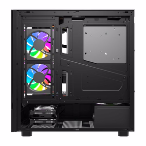 DarkFlash DS950V computer case with display (black) + 6 fans