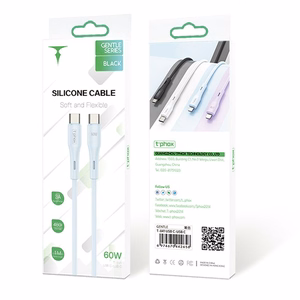 T-PHOX KAAPELI GENTLE USB-C/USB-C 60W MUSTA