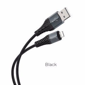 Hoco USB-A - Lightning -kaapeli 2,4A 1 m X38 - musta