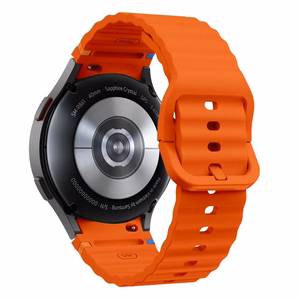 Tech-Protect Silicone Sport Strap for Samsung Galaxy Watch 4 / 5 / 5 Pro / 6 / 7 / FE - Orange
