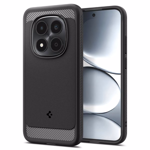 Spigen Rugged Armor suojakuori laitteelle Xiaomi Redmi Note 15 Pro 5G, musta