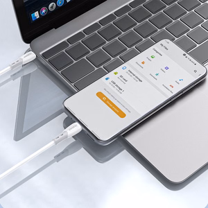 Dudao L25SC 60W USB-C - USB-C -kaapeli pehmeällä silikonisuojalla 2m - valkoinen