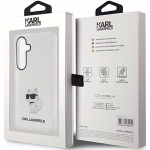 Karl Lagerfeld IML Choupette kovakuori Samsung Galaxy S24+:lle - läpinäkyvä