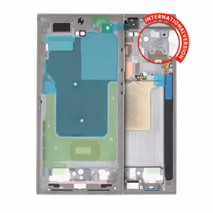 Keskikehys Samsung S928 S24 Ultra Titanium Grey (violetti / oranssi)