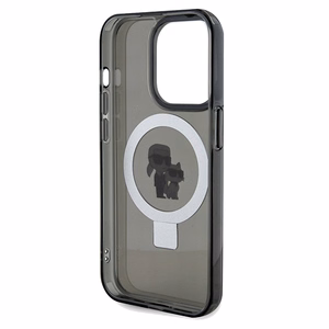 Karl Lagerfeld Ring Stand Karl&Choupette MagSafe case for iPhone 13 Pro Max - black