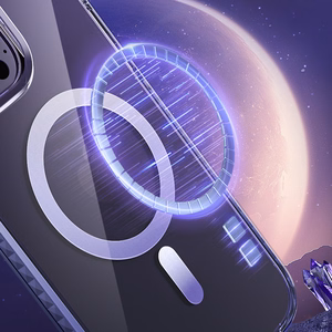 Kingxbar PQY Ice Crystal Series magneettinen kotelo iPhone 14 Plus MagSafe hopea