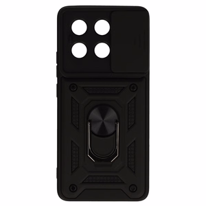 Slide Camera Armor Suojakuori Xiaomi Poco X6 Pro 5G:lle musta