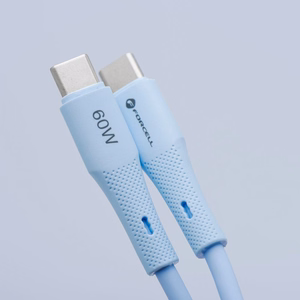 Kaapeli USB C - USB C Forcell F-Energy QC4.0 PD 3A 60W Silicone 1 m C344 sininen