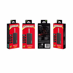 Eveready PX30B varavirtalähde, 30000 mAh, 2 × USB-A, musta