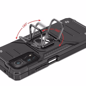 Wozinsky Ring Armor Case Kickstand Kova Rugged Cover Samsung Galaxy A72 4G punainen