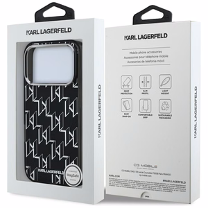 Karl Lagerfeld IML KL Monogram MagSafe -suojakuori iPhone 17 Pro - musta