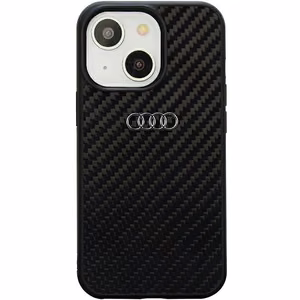 Audi Carbon Fiber Suojakuori iPhone 14 6.1 musta/musta kova kuori AU-TPUPPCIP14-R8/D2-BK