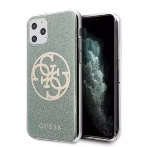 Guess GUHCN58PCUGLKA iPhone 11 Pro khaki kova kotelo 4G Circle Glitter